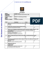 Assignment Drive Program Semester Subject Code & Name BBA 304 - Advertising and Sales BK Id Credit & Marks