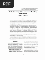 Duke Hanna 2003 Geological Interpretation for Resource Modelling and Estimation