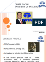 Corporate Social Responsibility of Tata Group: Mukul Chandra Bharti Mba Iv Sem