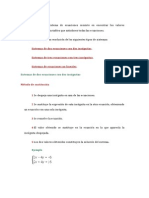 Resolver Un Sistema de Ecuaciones Consiste en Encontrar Los Valores Desconocidos de Las Variables Que Satisfacen Todas Las Ecuaciones