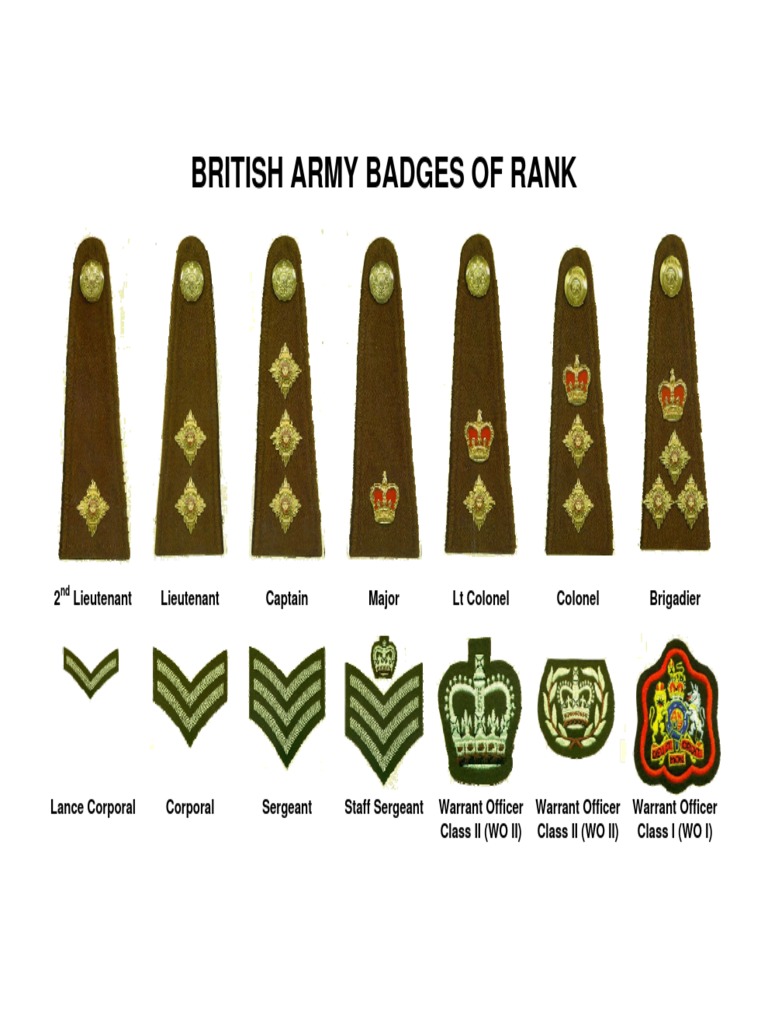 British Army Rank Badges Explained | PDF