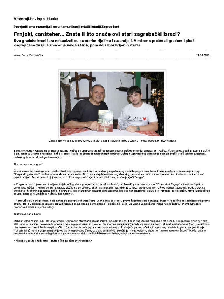 Satrovacke Rijeci | PDF