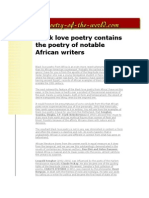 Black Love Poetry Contains The Poetry of Notable African Writers