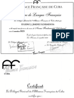 6 dr  eugenio jimenezs certificats de niveaux fondamental et perfectionnement 1 de lalliance francaise a la havane