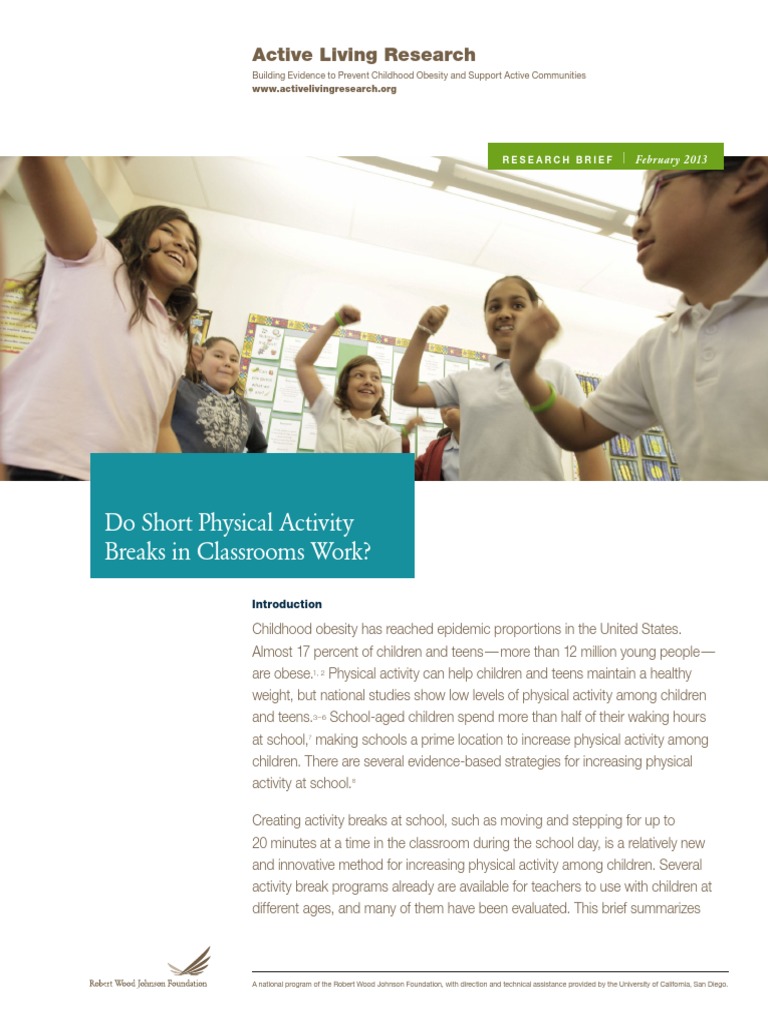 ALR Brief ActivityBreaks Feb2013 | PDF | Physical Exercise | Physical ...