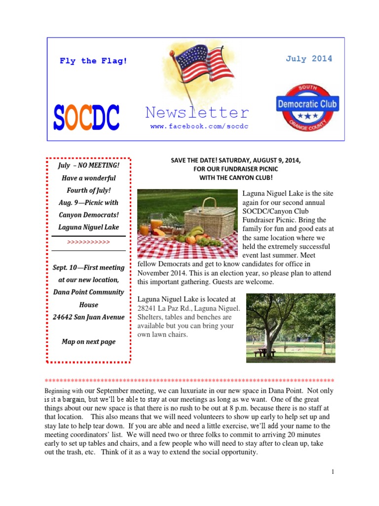 SOCDC - July 2014 Newsletter | PDF | United States Department Of ...