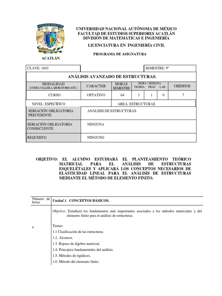 09op Analisis Avanzado de Estructuras
