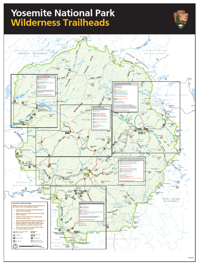 Yosemite Campgrounds Detailed Map | PDF | Travel