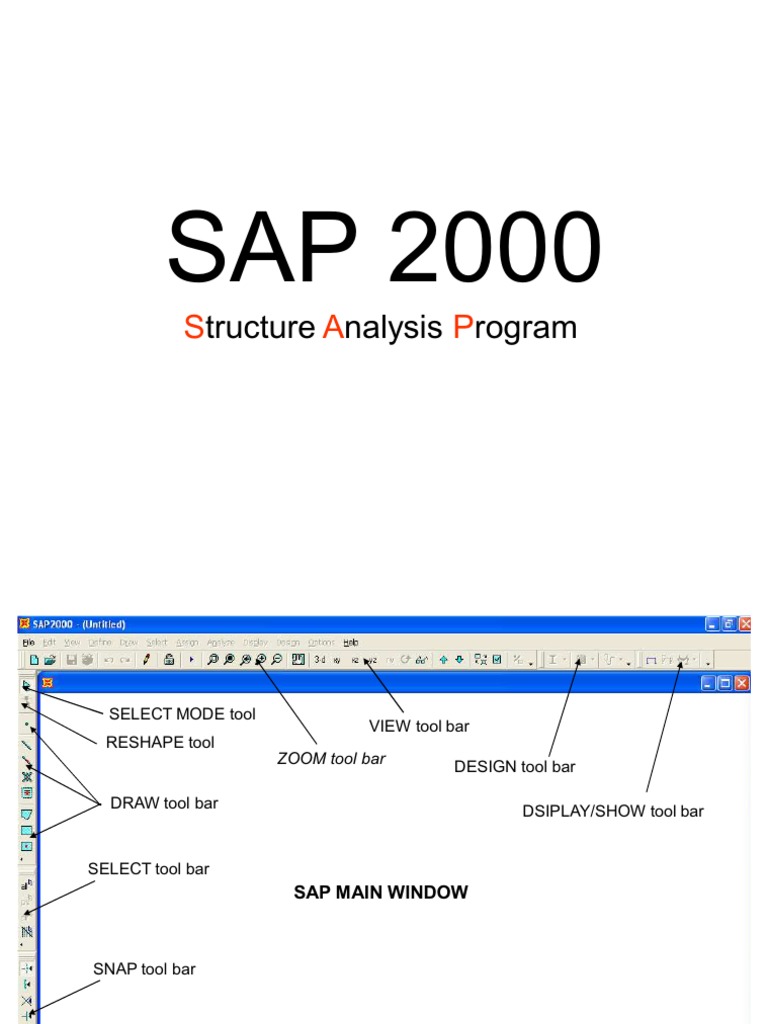 SAP2000 Structural Analysis Guide | PDF | Structural Load | Mouse ...