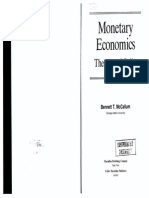 Monetary Economics, Theory and Policy - Benett T. McCallum