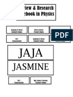 Review & Research Notebook in Physics: Jasmine