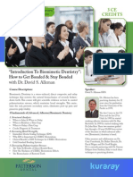 "Introduction To Biomimetic Dentistry": How To Get Bonded & Stay Bonded