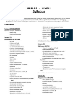 Syllabus MATLAB I