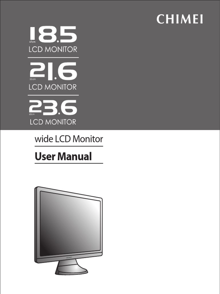 User Manual: Wide LCD Monitor | PDF | Computer Monitor | Display Technology