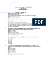 Science and Technology of Musical Sound Phys 1251.001 Practice Exam Unit 2