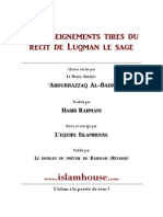 Les Enseignements Tires Du Recit de Luqman Le Sage