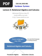 Relational Algebra and Calculas