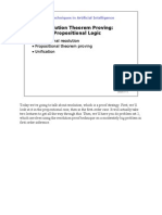 Resolution Theorem Proving: Propositional Logic: 6.825 Techniques in Artificial Intelligence