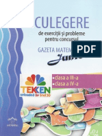 Carti Culegere - Gazeta.matematica - Junior Clasele.3 4 Ed - DPH