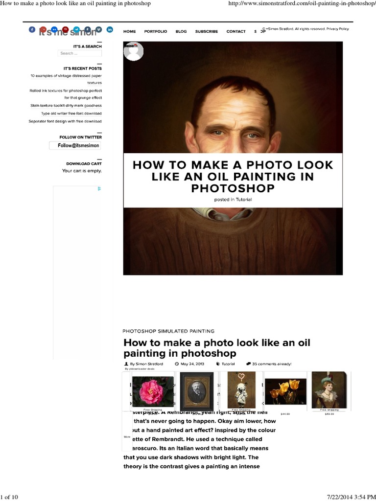 How To Make A Photo Look Like An Oil Painting in Photoshop | PDF ...