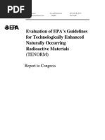 Evaluation of EPA's Guidelines For Technologically Enhanced Naturally Occurring Radioactive Materials