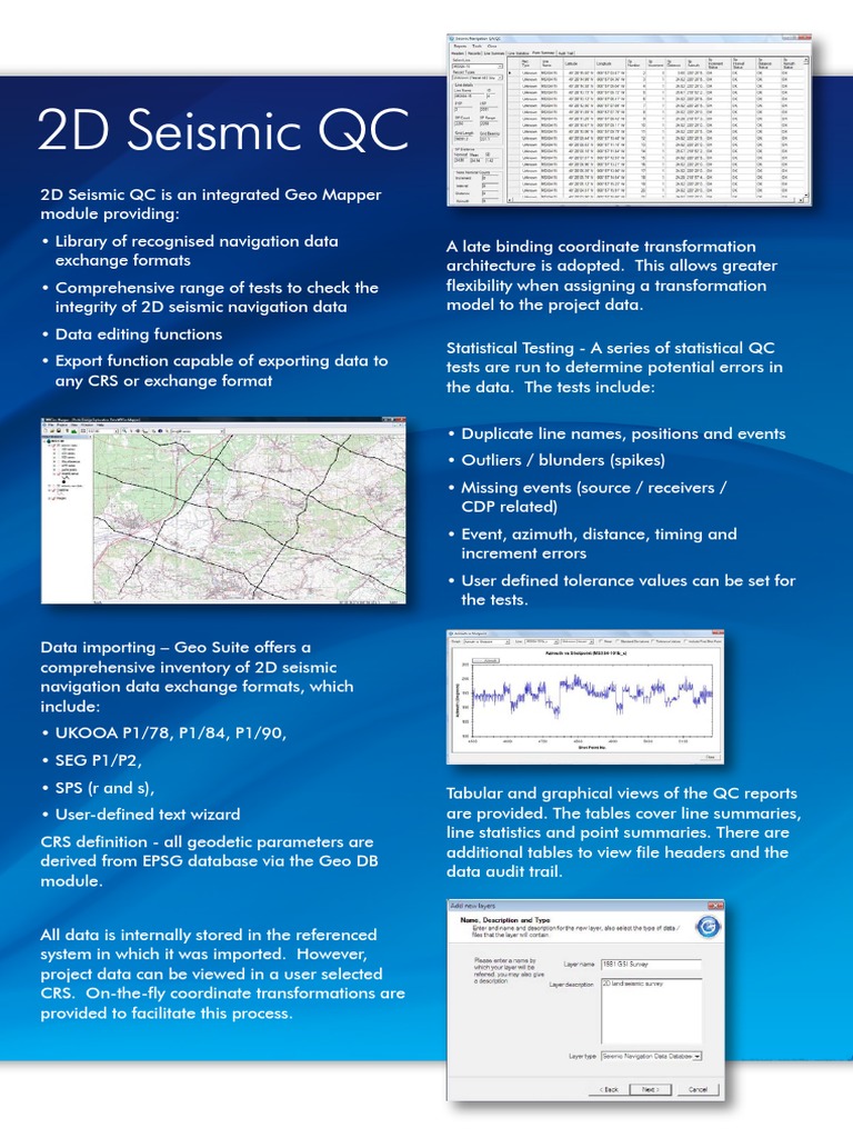 2d Seismic Qc Pdf Data Computer Data
