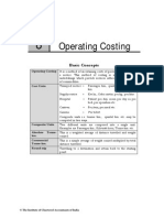 Operating Costing