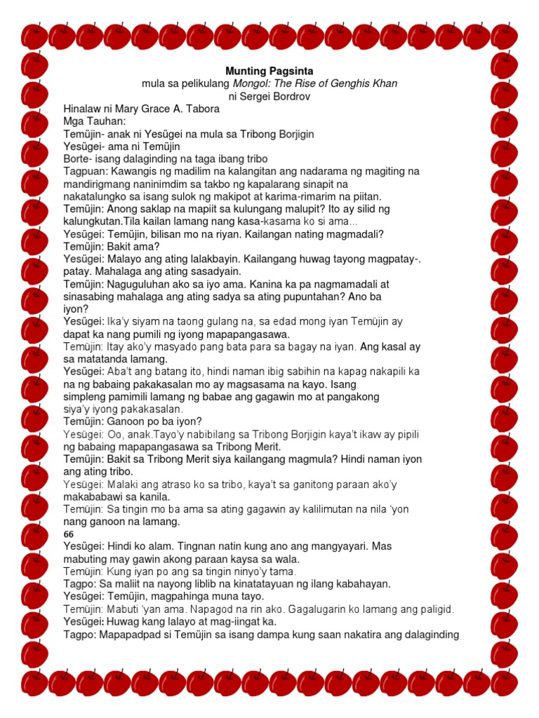 Munting Pagsinta | PDF