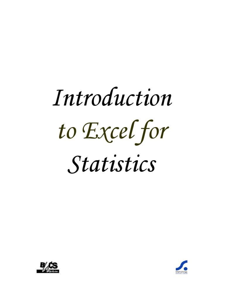 Introduction To Excel For Statistics | PDF | Microsoft Excel | Button ...