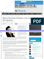 Marca Personal Artística: Una Nueva Fuente de Ingresos