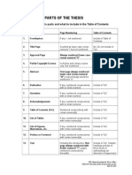 Checklist - Order of Thesis Parts - Ps