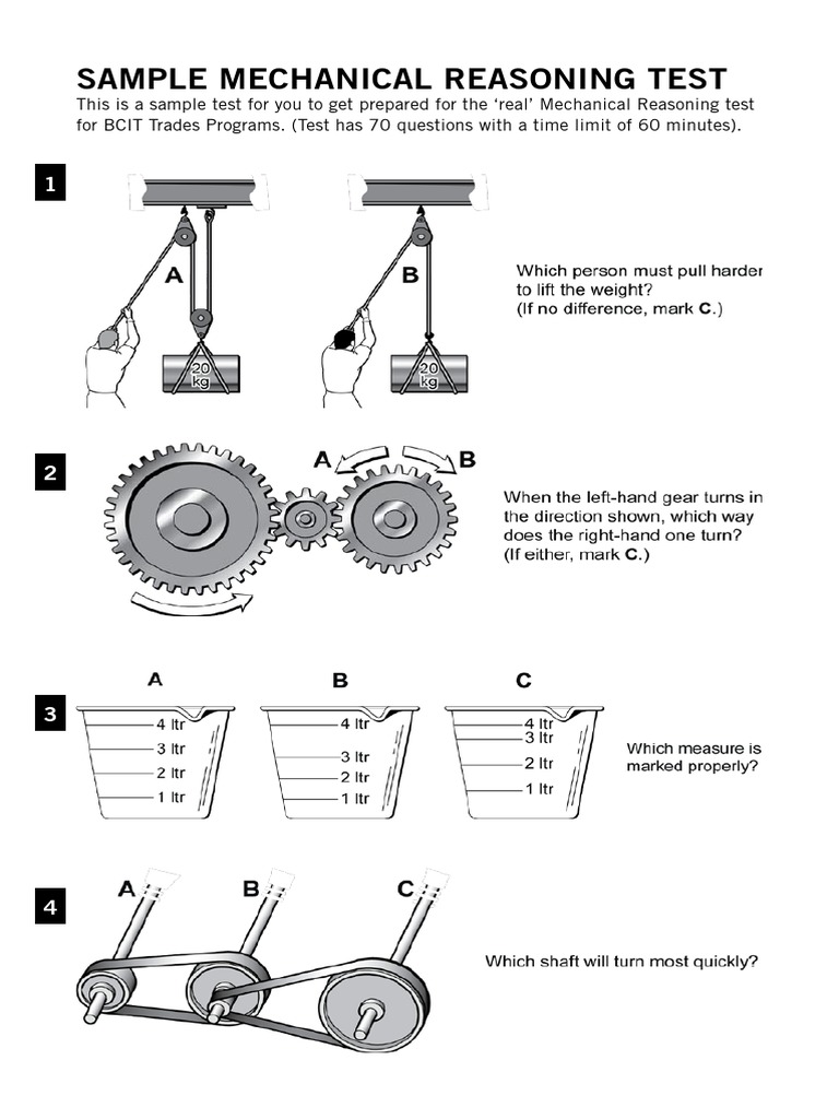 Sample Mechanical Reasoning Test PDF Data Collection Tests