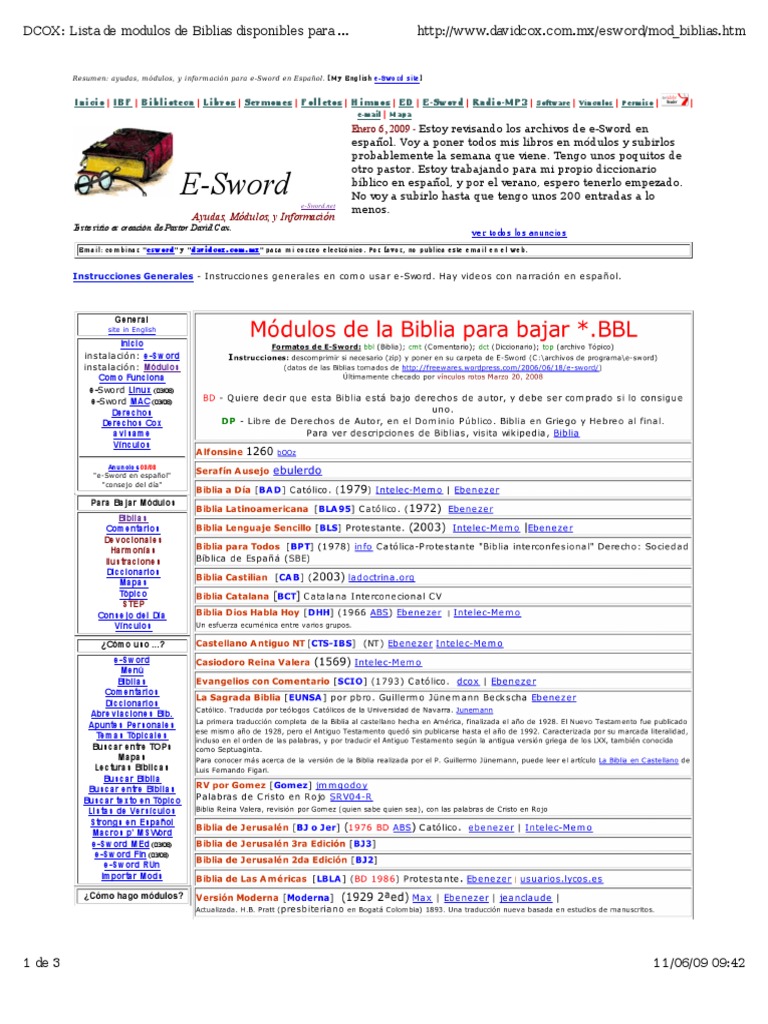 e-Sword en español ayudas módulos | PDF | Software | Informática