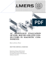 Ac Resistance Evaluation of Foil, Round and Litz Conductors in Magnetic Components