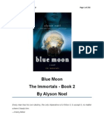 Blue Moon The Immortals - Book 2 by Alyson Noel