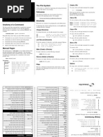 Unix Reference Card: The File System