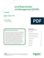 Classification of Data Center Infrastructure Management (DCIM) Tools