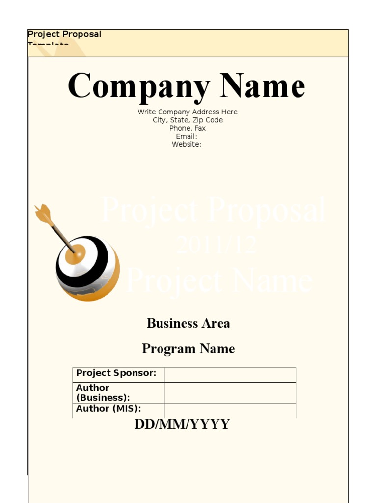 Project Proposal Template Overview | PDF | Information Technology ...