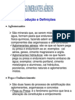 Aglomerantes, gesso e cal aérea: introdução e propriedades