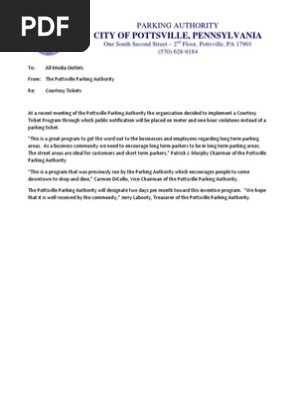 Pottsville won't issue parking tickets - sometimes