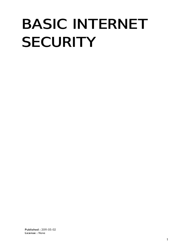 Basic Internet Security | PDF | Password | Web Browser