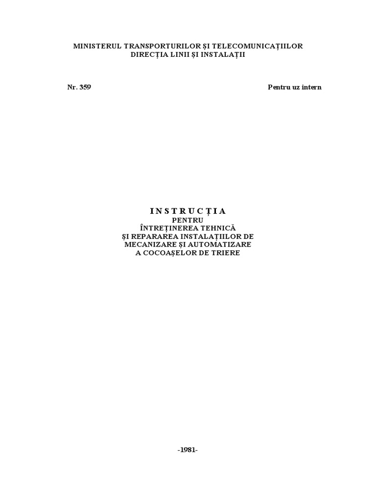 Instrucţia 359 - MACT | PDF