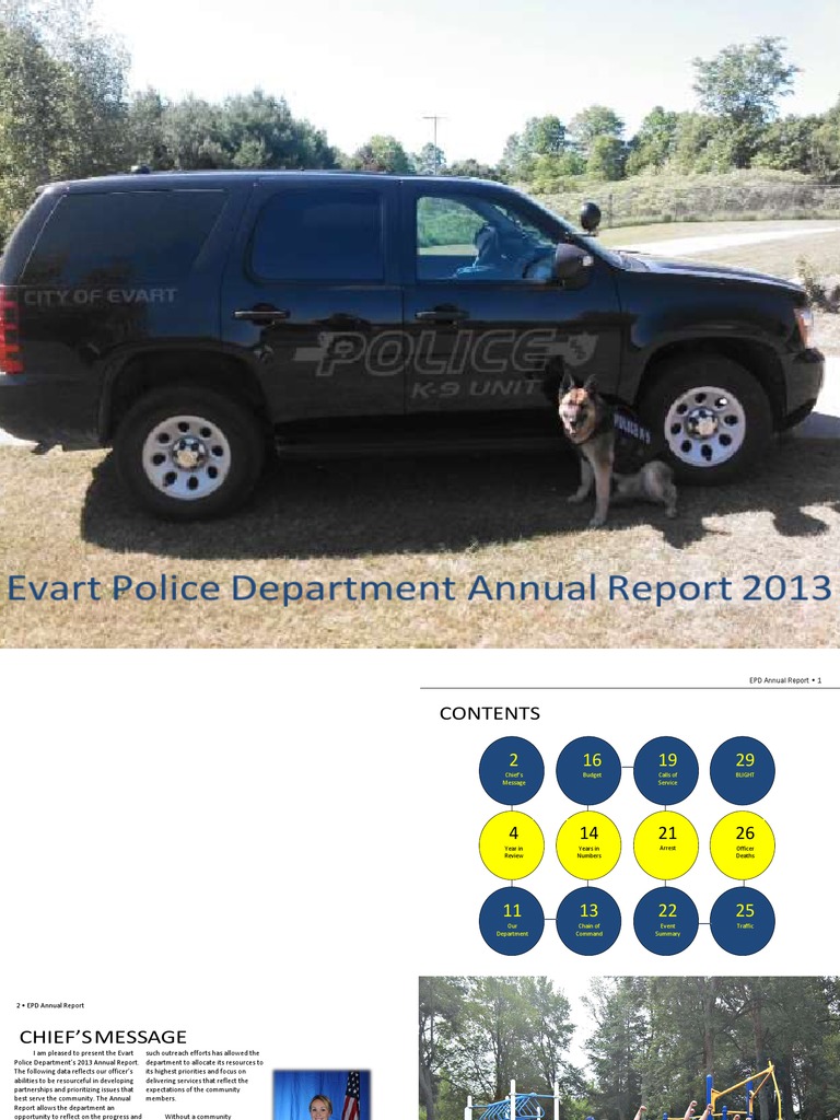 2013 Evart Police Department Annual Report PDF Assault Police