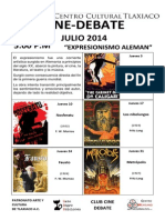 Cartel Cine Debate Julio