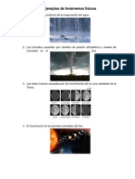 10 Ejemplos de Fenómenos Físicos