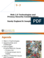 Web 2.0 Technologies and Privacy Security Considerations