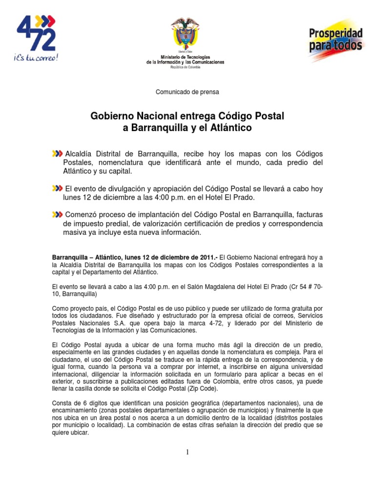 Codigo Postal | PDF