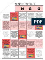 Womens History Bingo