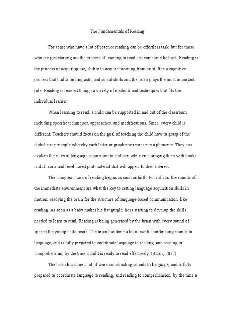 the fundamentals of reading blog Learning To Read Reading (Process)