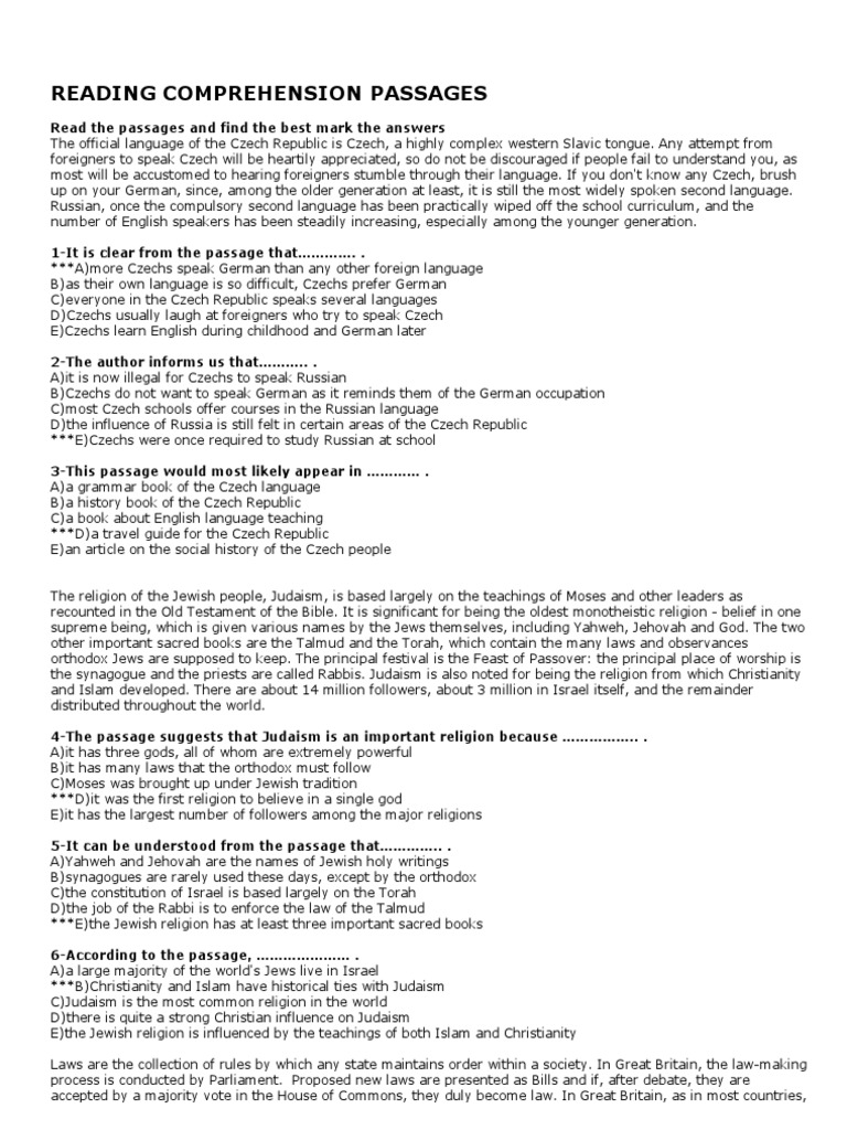 Reading Comprehension Guide | PDF | Natural Rubber | Normans